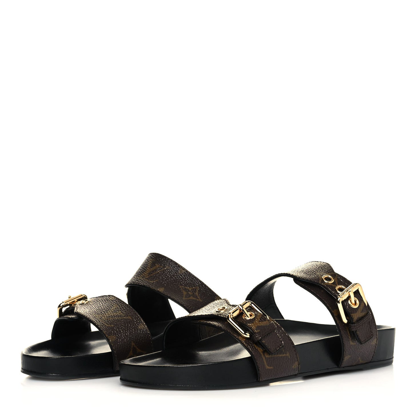 Monogram Bom Dia Mule Sandals 39 Black