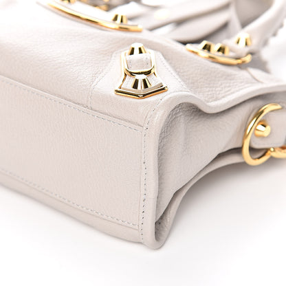 Balenciaga Chevre Gold Metallic Edge Hardware Mini City Gris Clair Gris Perle 9 of 10