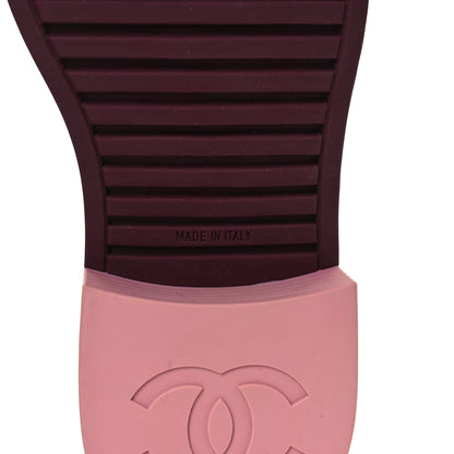 Chanel Lambskin Quilted CC Turnlock Loafers 38.5 Dark Pink 6 of 9