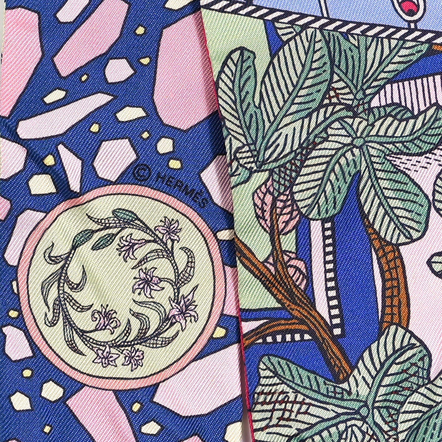 Silk La Danse Des Amazones Twilly Bleu Roy Vert Jaune