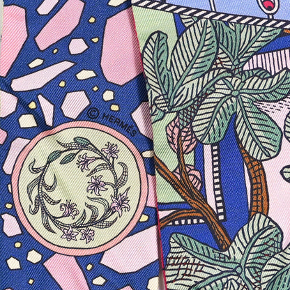 Hermes Silk La Danse Des Amazones Twilly Bleu Roy Vert Jaune 4 of 4