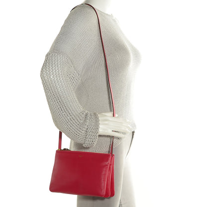 Celine Lambskin Small Trio Crossbody Bag Fuchsia 2 of 8