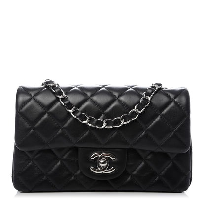 Chanel Lambskin Quilted Mini Rectangular Flap Black 1 of 9