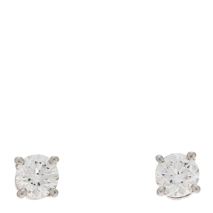 Tiffany Platinum Diamond .34ctw Solitaire Earrings 1 of 4