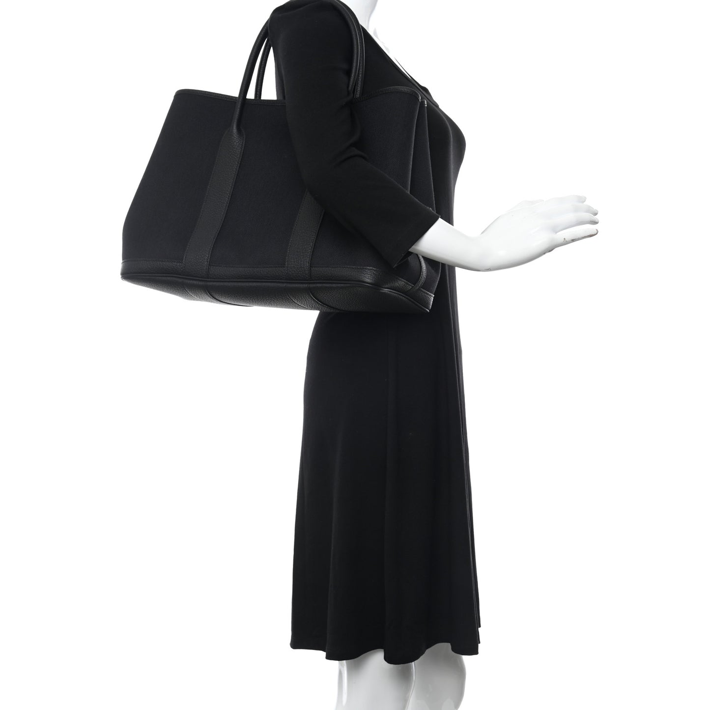 Toile Militaire Negonda Verso Garden Party Tote 36 MM Black Rouge H