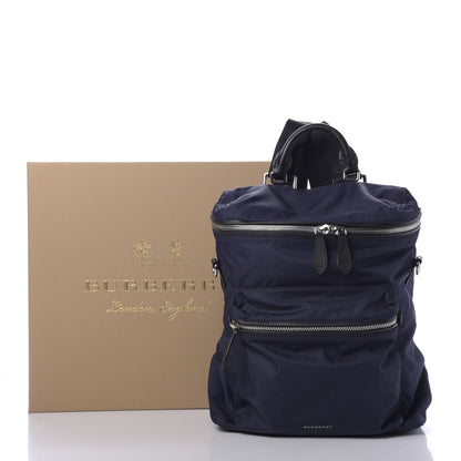 Burberry Nylon Pebbled Calfskin Backpack Navy 11 of 11