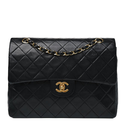 Chanel Lambskin Quilted Medium Double Flap Black 1 of 8