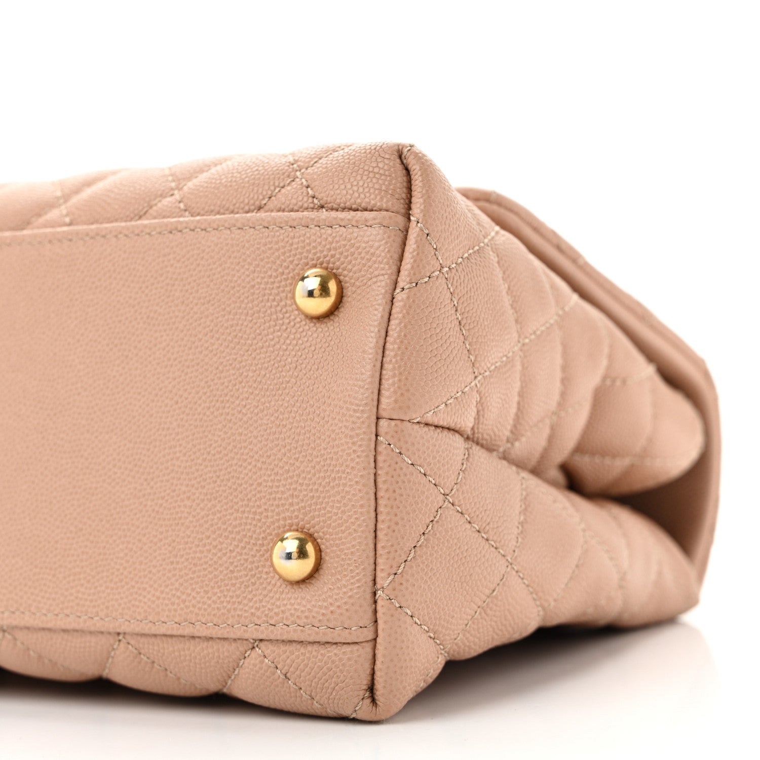Chanel Caviar Lizard Quilted Small Coco Handle Flap Beige 10 of 13