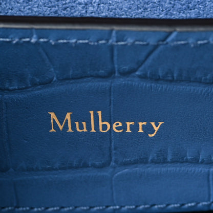 Mulberry Shiny Croc Calfskin Embossed Micro Seaton Blue 5 of 8