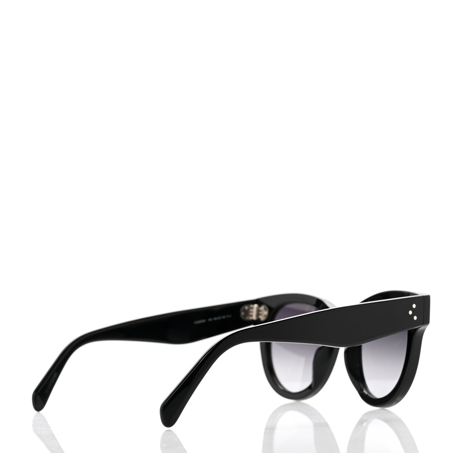 Acetate Studded Mineral Round Sunglasses CL40031N Black