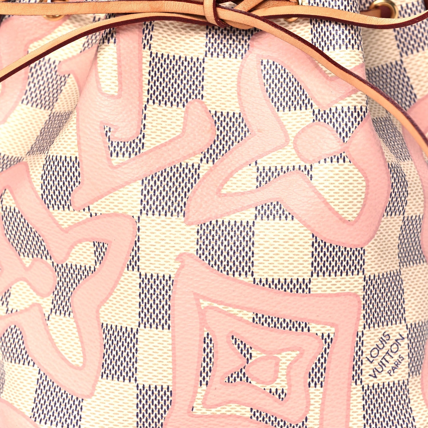 Louis Vuitton Damier Azur Tahitienne Nano Noe Rose Ballerine 8 of 10