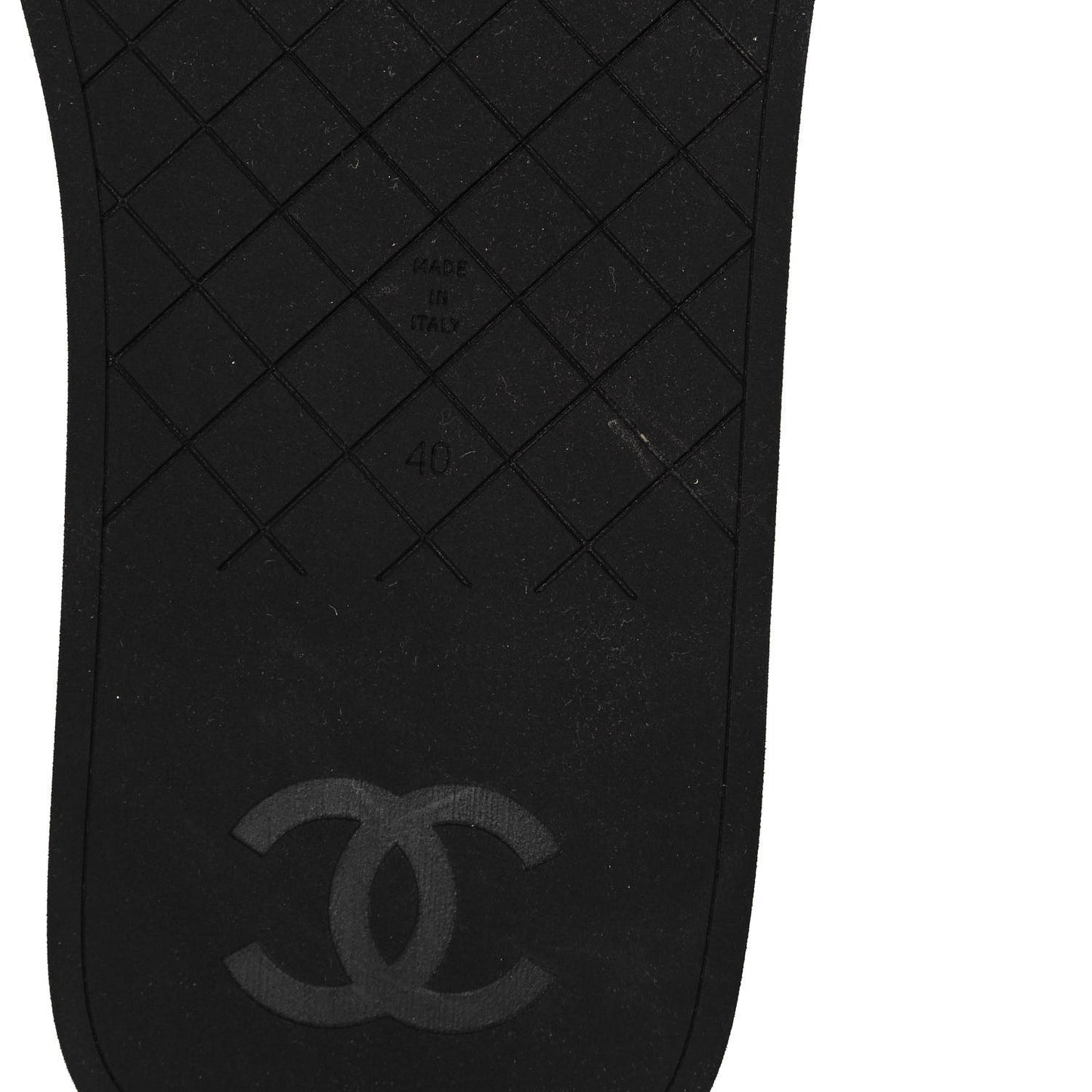Lambskin Padded Pool Thong Sandals 40 Black