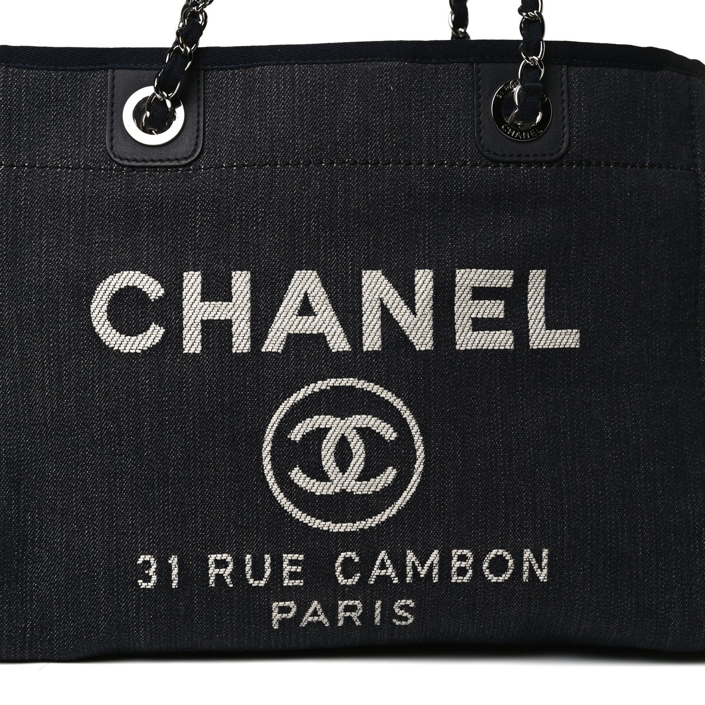 Denim Small Deauville Tote Dark Blue