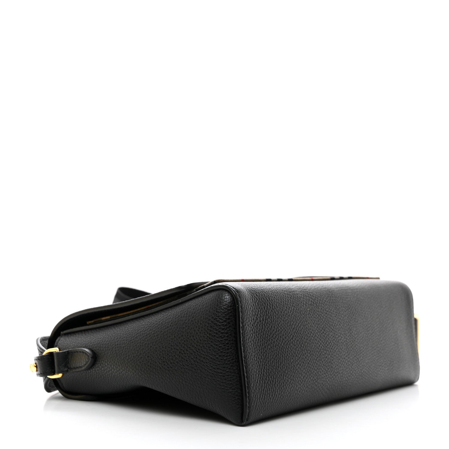 Burberry Grainy Calfskin Vintage Check Note Crossbody Bag Black 4 of 10
