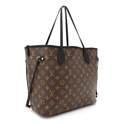 Louis Vuitton Monogram Calfskin Neo Neverfull Inside Out MM Black 5 of 17