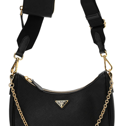 Prada Saffiano Lux Re-Edition 2005 Shoulder Bag Black 8 of 12
