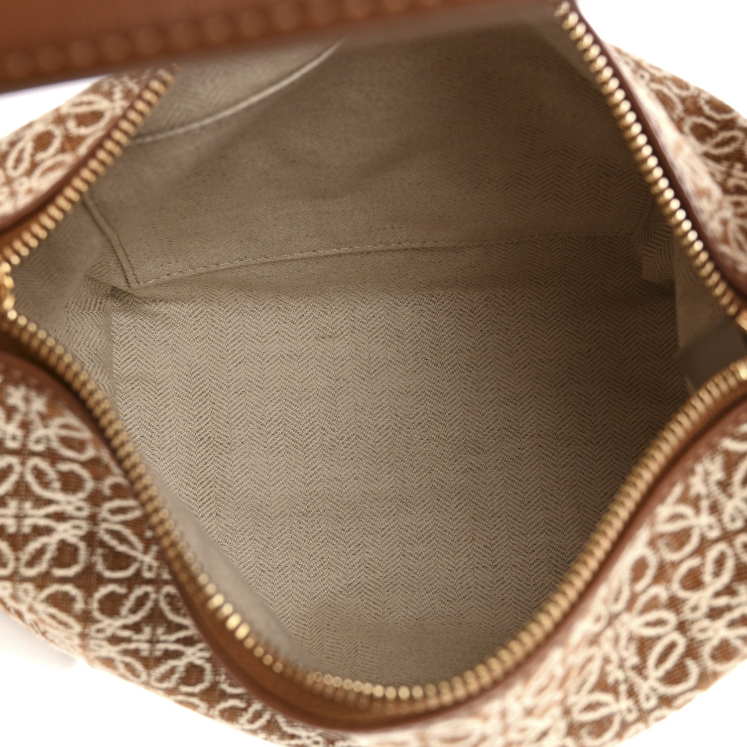Loewe Jacquard Anagram Calfskin Small Cubi Bag Tan Pecan 5 of 13