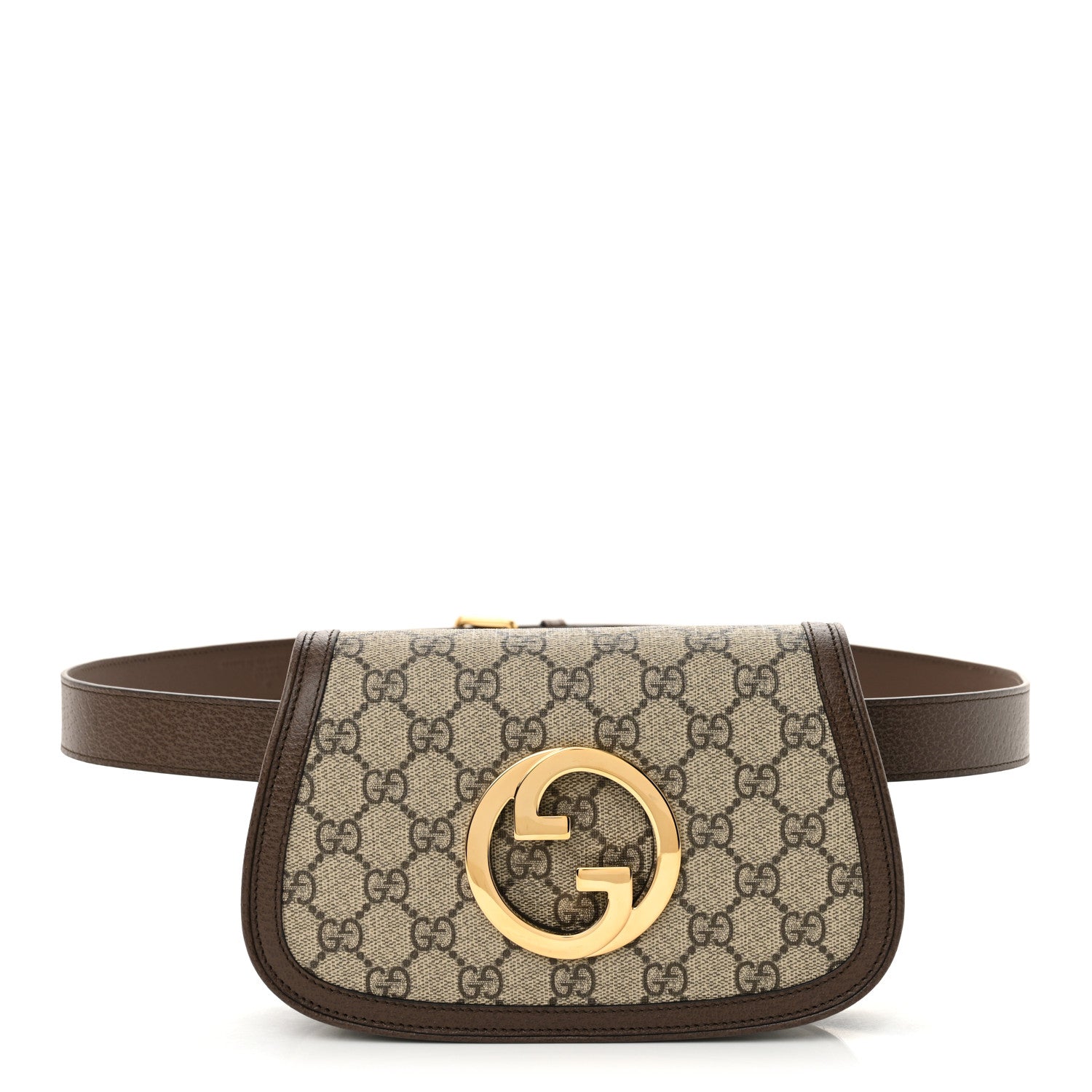 Gucci GG Supreme Monogram Textured Dollar Calfskin Blondie Belt Bag 115 46 Beige Ebony New Acero 1 of 10