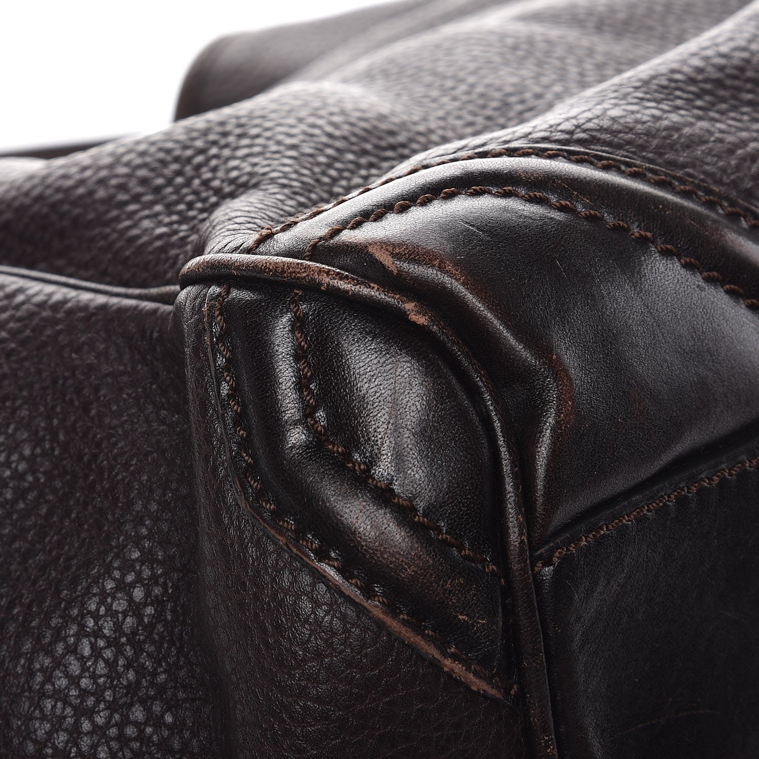 Burberry Grainy Calfskin Small Canterbury Tote Dark Chocolate 9 of 11