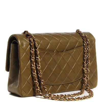 Chanel Lambskin Quilted Medium Double Flap Green 3 of 7