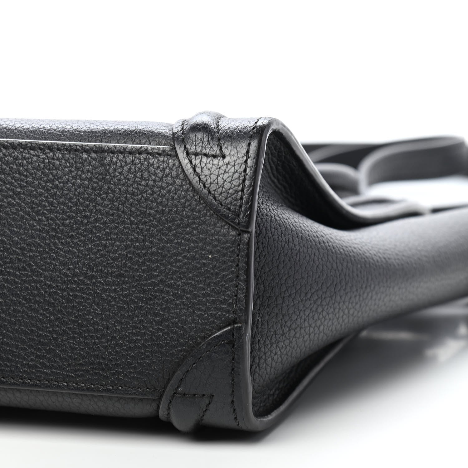 Celine Drummed Calfskin Nano Luggage Black 9 of 13