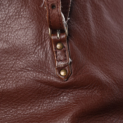 Balenciaga Calfskin Papier Flap Tote Castagna 19 of 20
