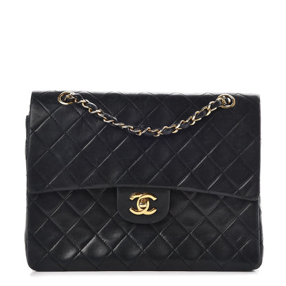 Chanel Lambskin Quilted Medium Double Flap Black 1 of 20