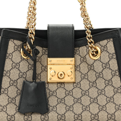 Gucci GG Supreme Monogram Small Padlock Tote Black 8 of 12