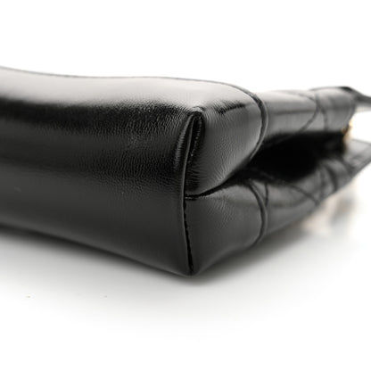 Chanel Shiny Lambskin Quilted Micro 31 Clutch With Chain Black 10 of 12