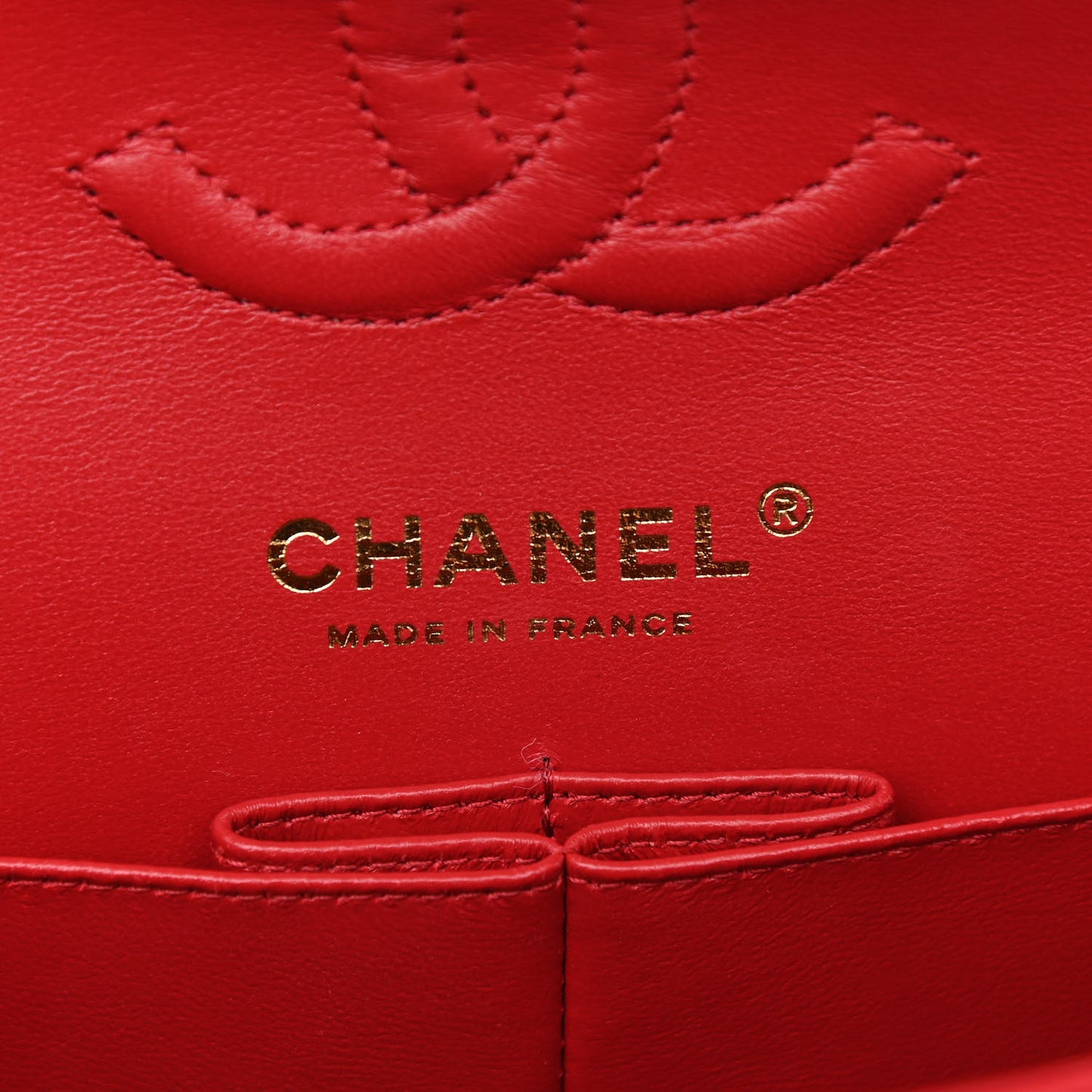 Caviar Quilted Small Double Flap Red