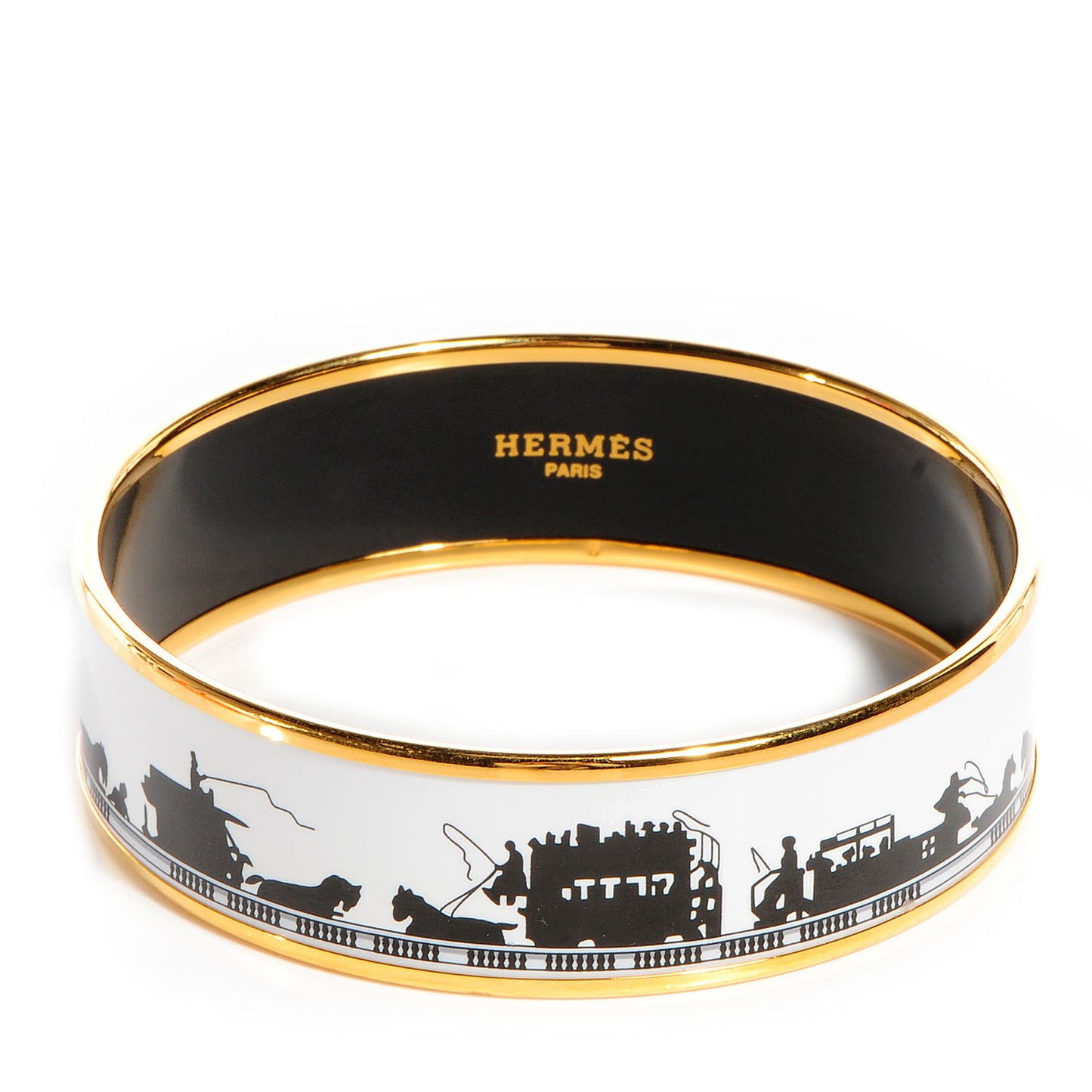 Enamel Printed Carriage Wide Bracelet 70