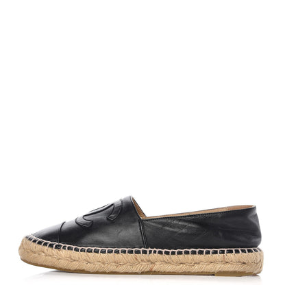 Chanel Lambskin CC Espadrilles 39 Black 1 of 13
