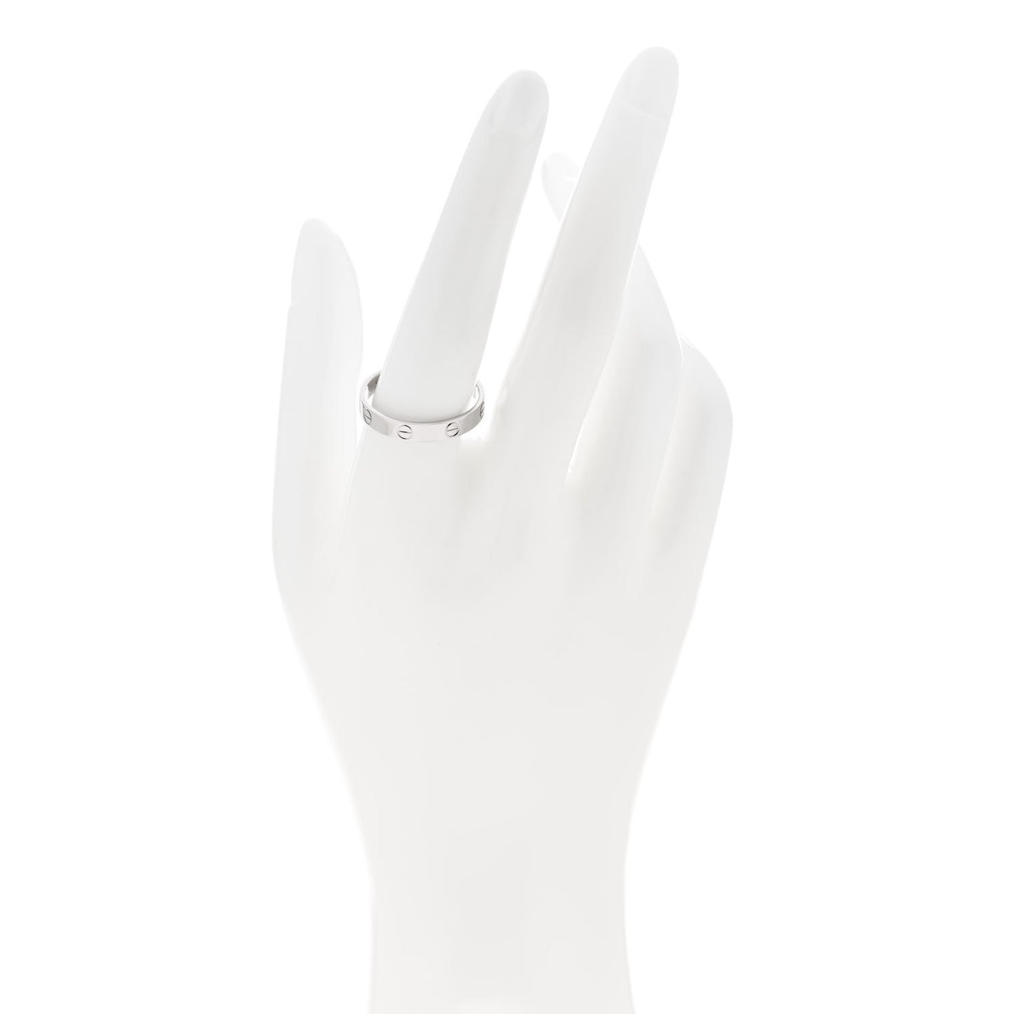 18K White Gold 3.5mm LOVE Wedding Band Ring 60 9.25