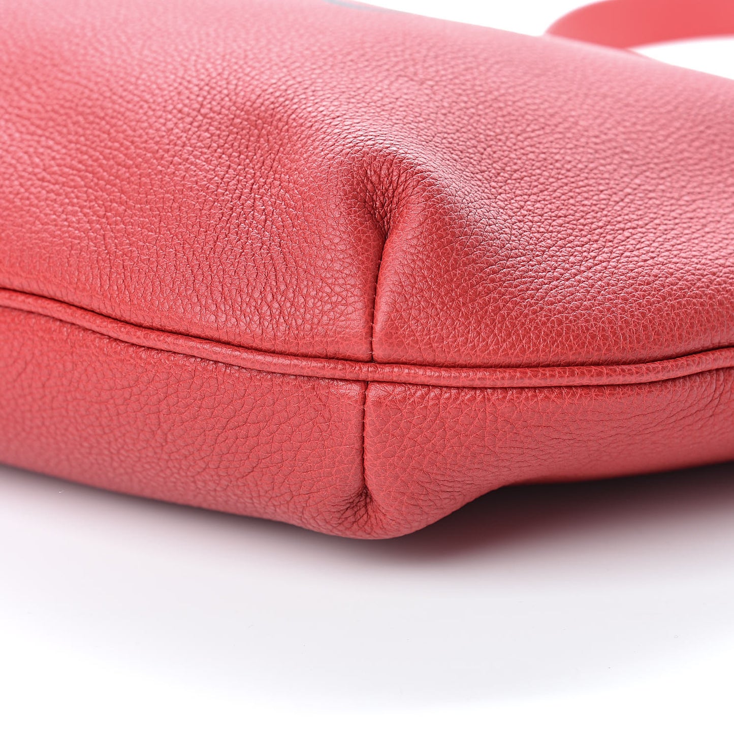 Grained Calfskin Logo Half Moon Hobo Red