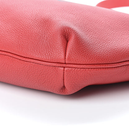 Gucci Grained Calfskin Logo Half Moon Hobo Red 10 of 10