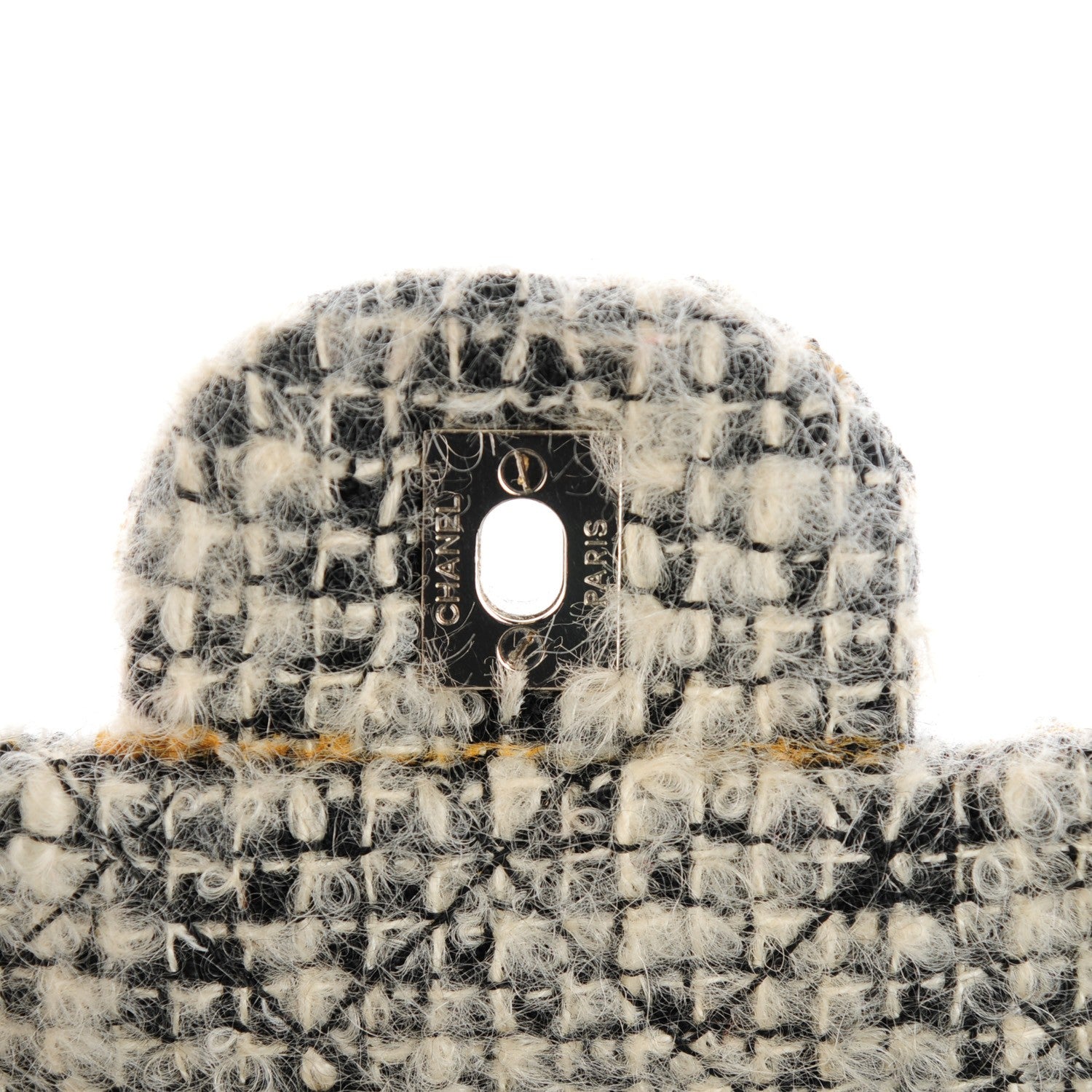 Chanel Mohair Swarovski Crystal Jumbo Single Flap Grey 7 of 8