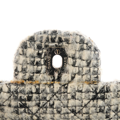 Chanel Mohair Swarovski Crystal Jumbo Single Flap Grey 7 of 8