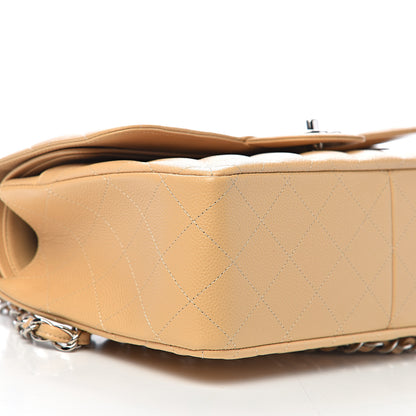 Chanel Caviar Quilted Jumbo Double Flap Beige 7 of 10