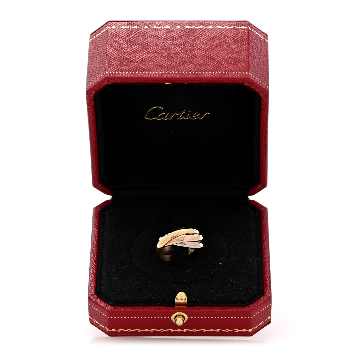 Cartier 18K Pink Yellow White Gold Classic Trinity Ring 52 6 5 of 5