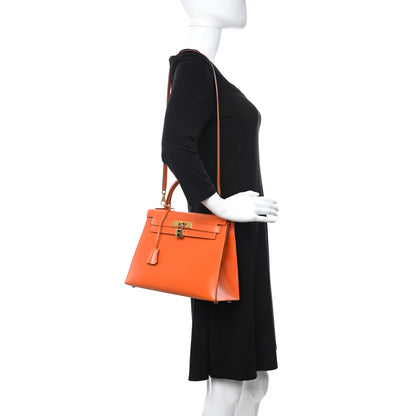 Hermes Box Kelly Sellier 28 Orange 2 of 19