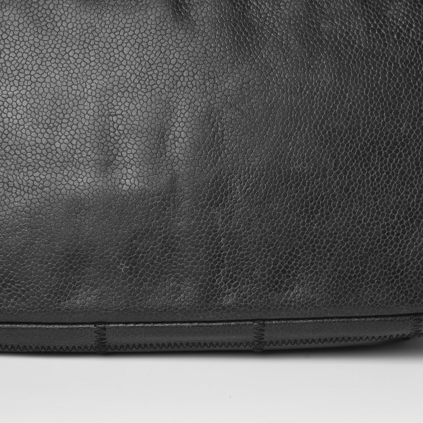 Caviar Square Stitched Bowler Black