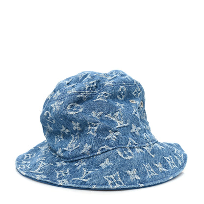 Louis Vuitton Monogram Denim Transformable Bob Bucket Hat 60 Blue 5 of 8