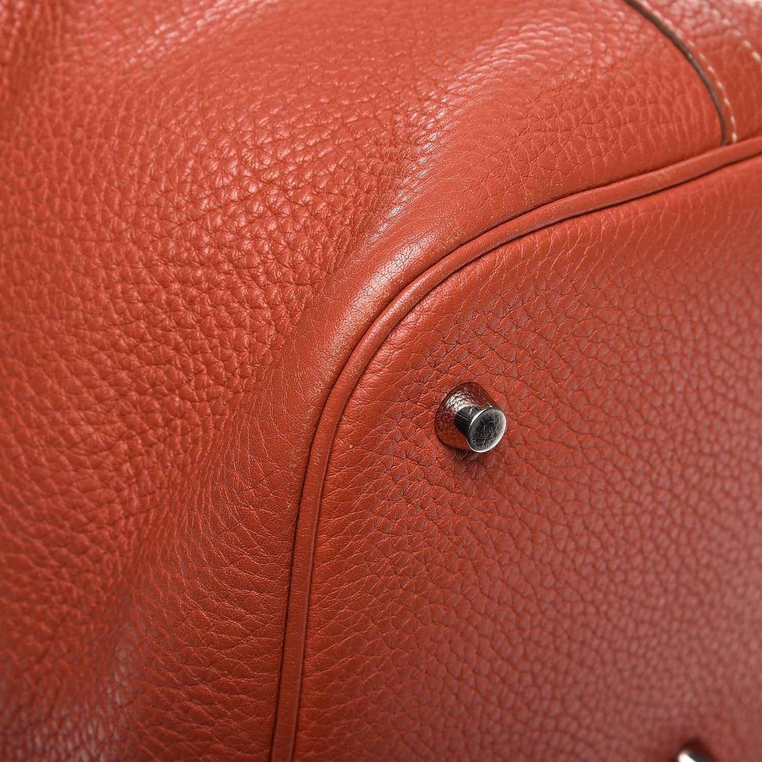 Hermes Taurillon Clemence Picotin Lock 26 GM Sanguine 12 of 13