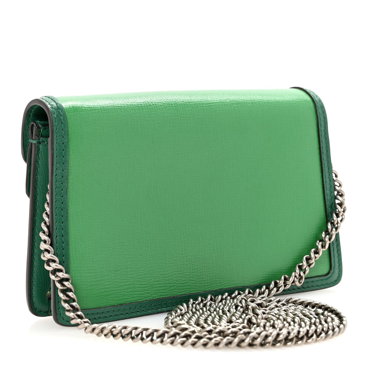 Azalea Calfskin Enamel Super Mini Dionysus Shoulder Bag New Shamarock Emerald