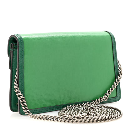 Gucci Azalea Calfskin Enamel Super Mini Dionysus Shoulder Bag New Shamarock Emerald 3 of 9