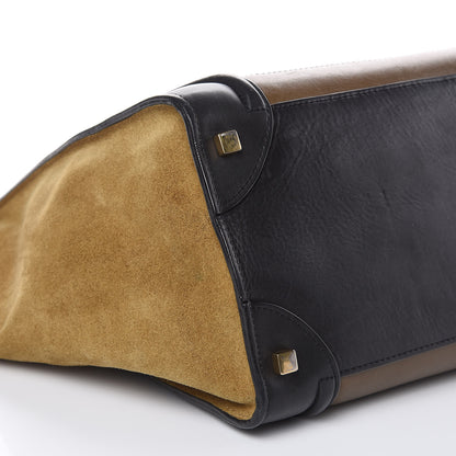 Celine Satin Calfskin Suede Mini Tri-Color Luggage Beige 9 of 21