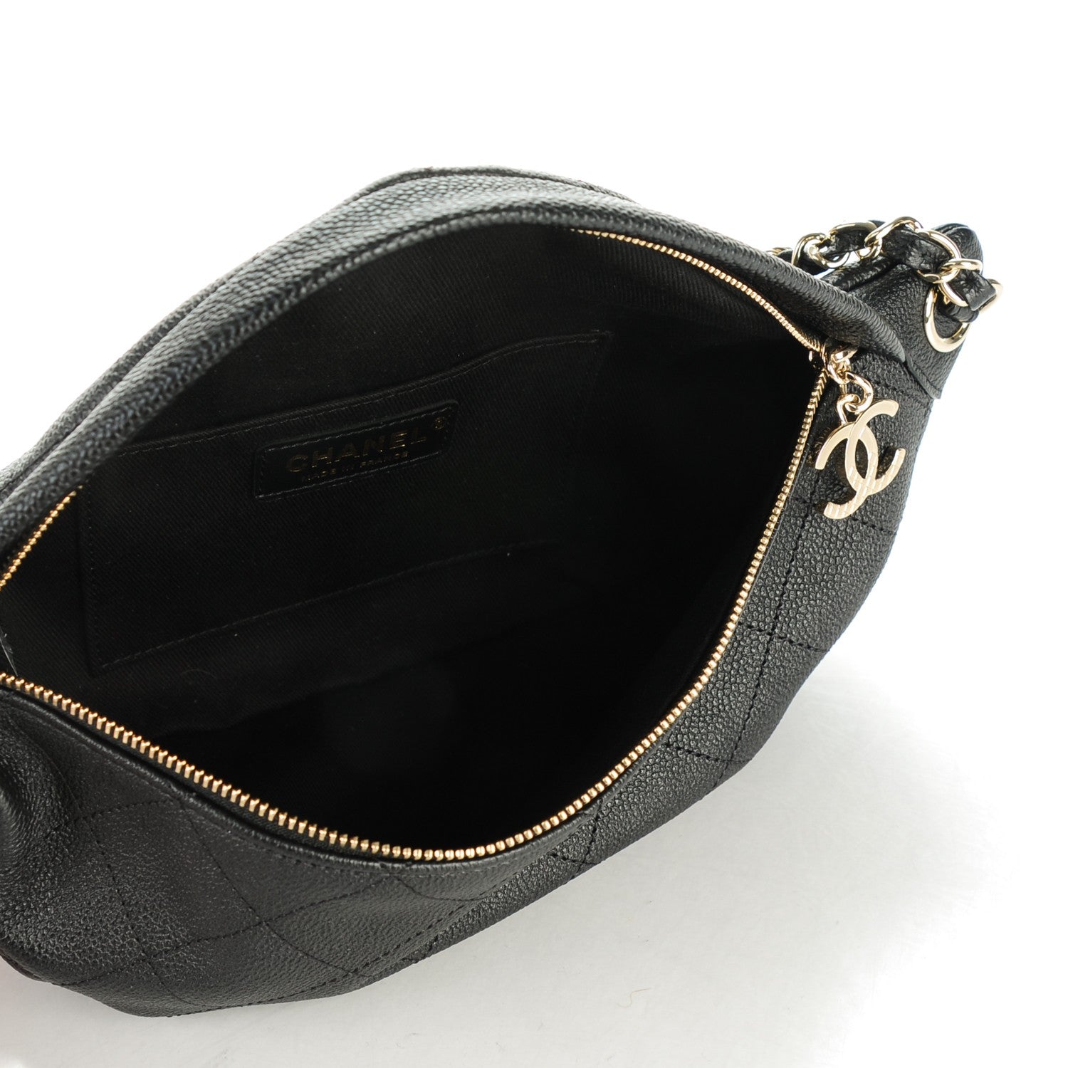 Chanel Caviar Quilted Zip and Carry Waist Bag Fanny Pack Black 5 of 7