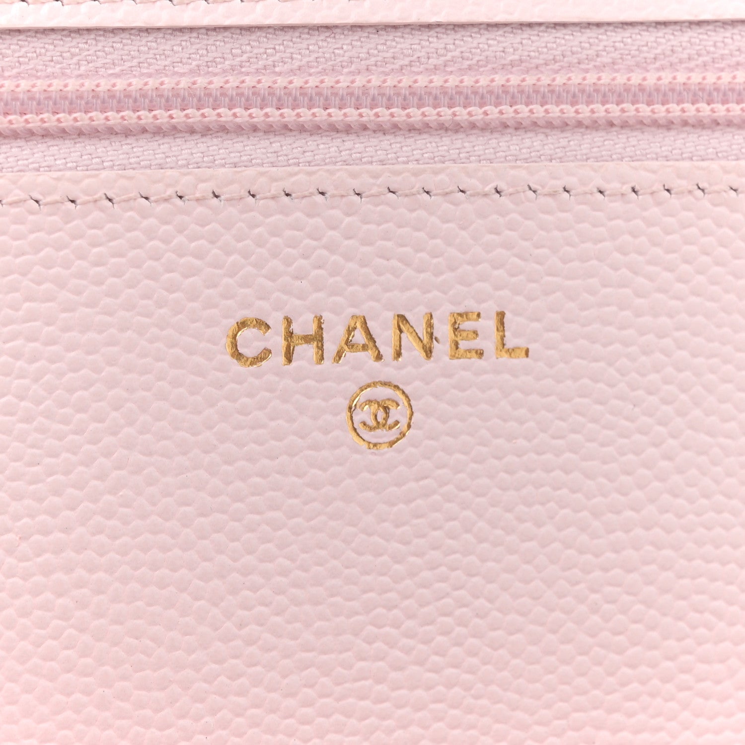 Chanel Caviar Quilted Wallet on Chain WOC Light Pink 6 of 10