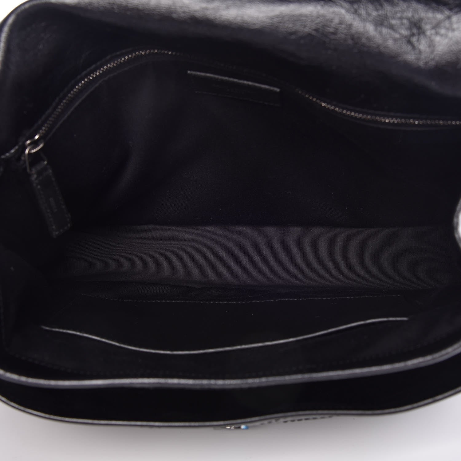 Saint Laurent Crinkled Calfskin Matelasse Monogram Large Niki Chain Satchel Black 6 of 9