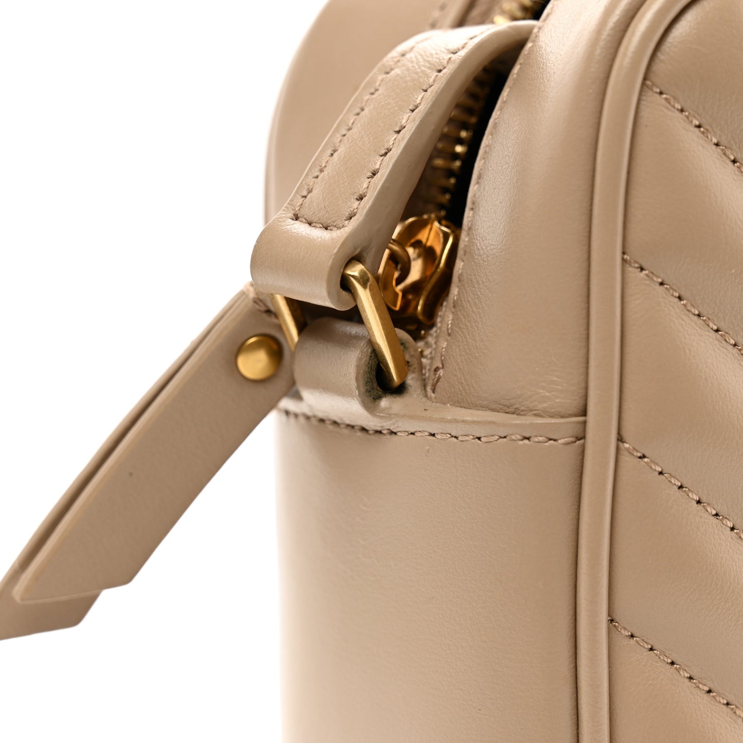Calfskin Matelasse Monogram Lou Camera Bag Dark Beige